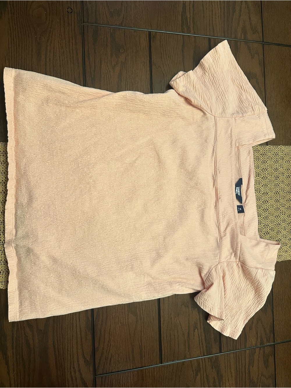 Lands' End Girls' Pale Pink Short Sleeve blouse